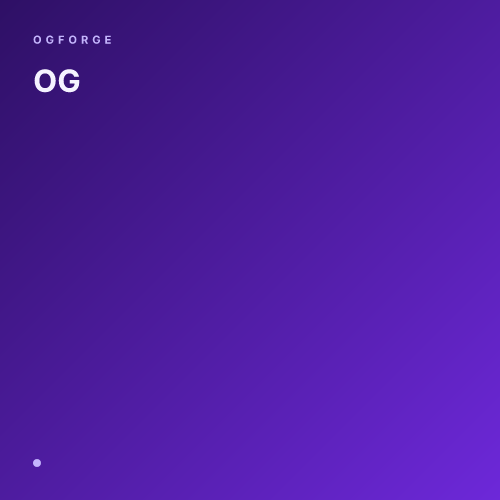 OGForge Link Preview API